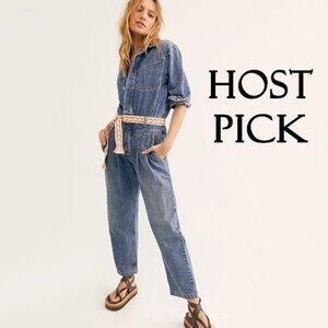 NWT COH med. wash blue denim jean jumpsuit, 2